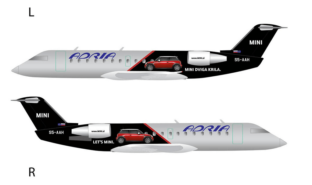 Adria Airline mit MINI Werbung