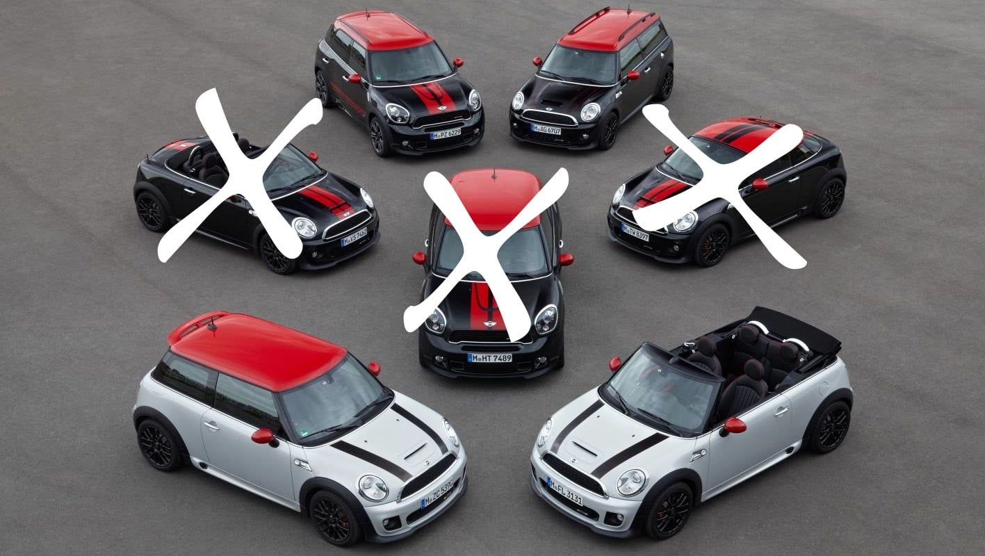 MINI Roadster, MINI Coupé und MINI Paceman vor dem aus?