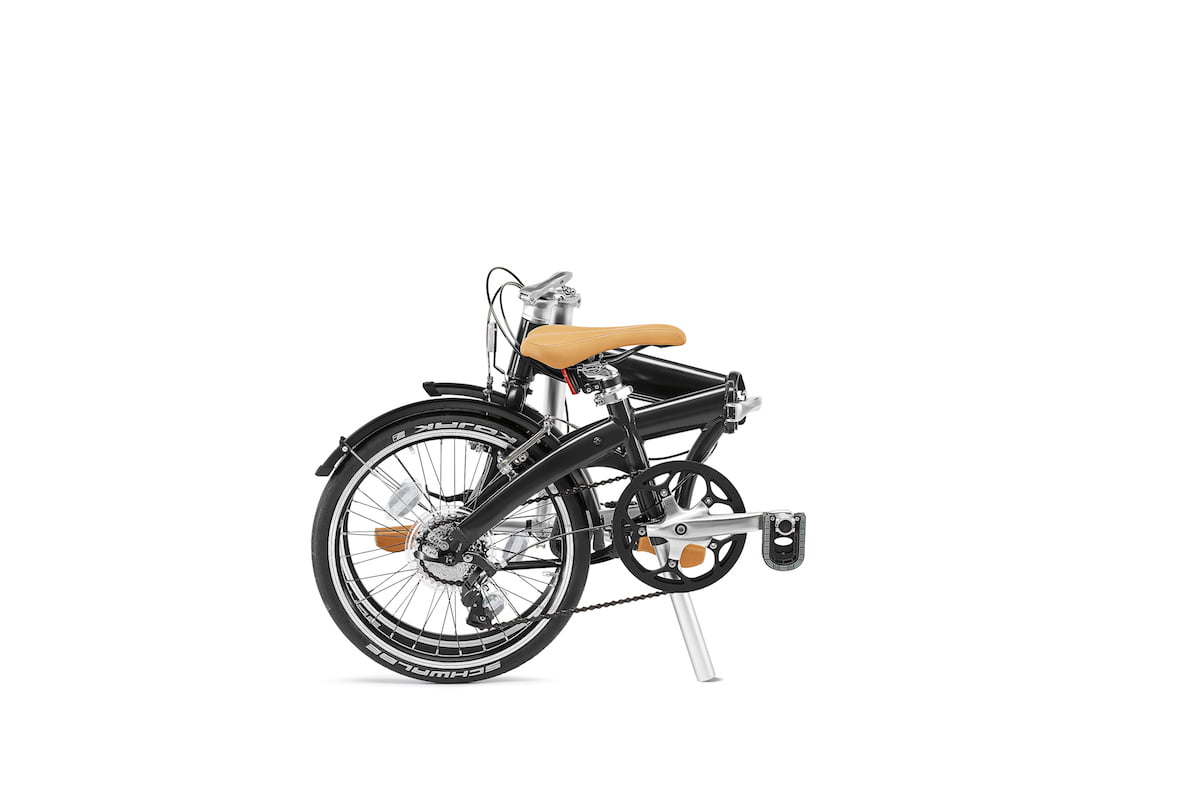 Das MINI Folding Bike lässt sich klein und kompakt zusammenfalten.